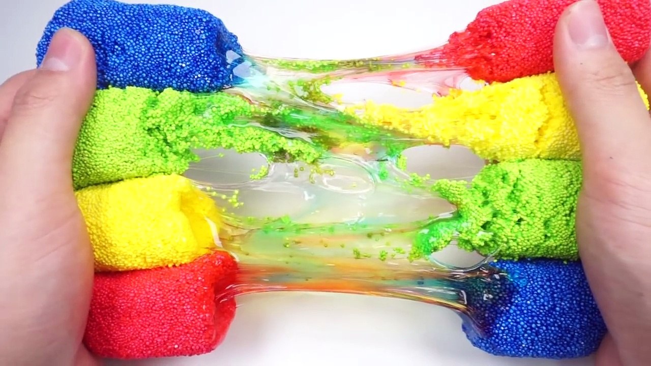 How To Make Colors Cheese Stick Slime Clay DIY Foam Clay Slime Play Compliation