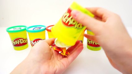 Learn Colors with Oddbods PJ Masks Surprise Play-Doh Cans Surprise Eggs