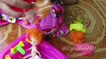 bebek bebek banyo süresi ❤ Hello Kitty @LifiaTubeHD ile parti banyo Mini bebek