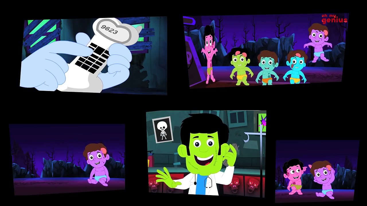 Five Little Monsters | Scary Nursery Rhymes And Kids Songs