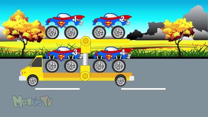 Big Truck Counting Numbers 1-12 - Super Truck - Learning Video For Kids