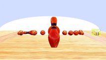 Children learning video learn colors with Funny Bowling Balls 3D Kids Songs