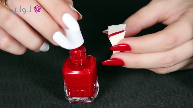 مناكير أومبري أحمر و أسود