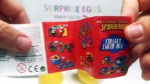 Spider-Man Surprise Eggs Opening Toys Video - 10 Kinder Surprise Egg Style Toys
