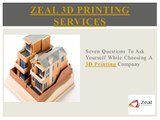 Best 3D Printing in Australia – Zeal 3D Printing Services