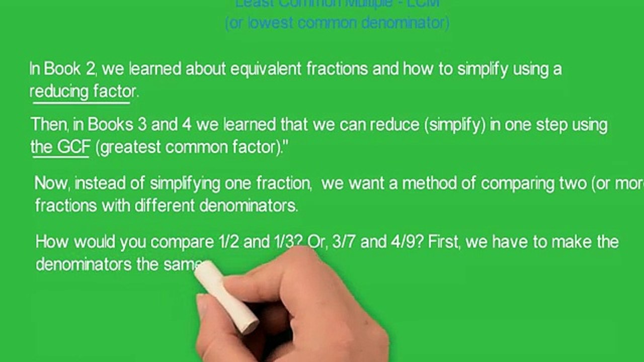 Least Common Multiple - LCM - Book 7