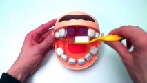 Learn Colors with Teeth Brush Play Doh Teach Colours Children Kids Learning Videos Baby Rhymes