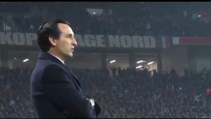 La joie d’Unai Emery sur le deuxième but de Cavani