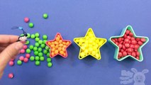 Learn Sizes Skittles Candy Stars! Game with Frozen & Peppa Pig!