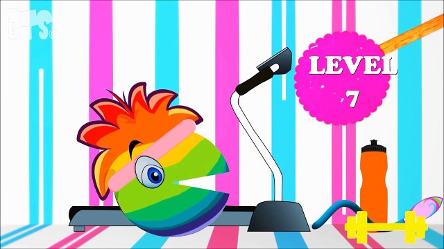 Learn Colors Packman vs Fit Gym, Learn Teach Colours to Children Kids Toddlers By Kids Playground