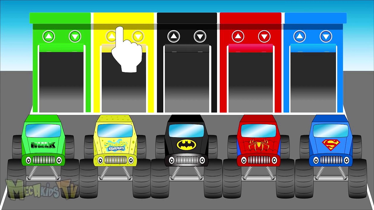 Super Monster Trucks Coloring For Kids - Learn...