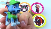 Сups Stacking Toys Play Doh Clay Talking Tom Paw Patrol Masha McQueen Learn Colors for Children