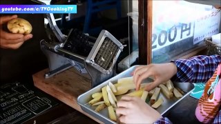Amazing potato cutting skills Breakfast 2016