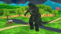 King Kong Godzilla & Dinosaurs Cartoons For Finger Family Rhymes | Animals Finger Family Rhymes