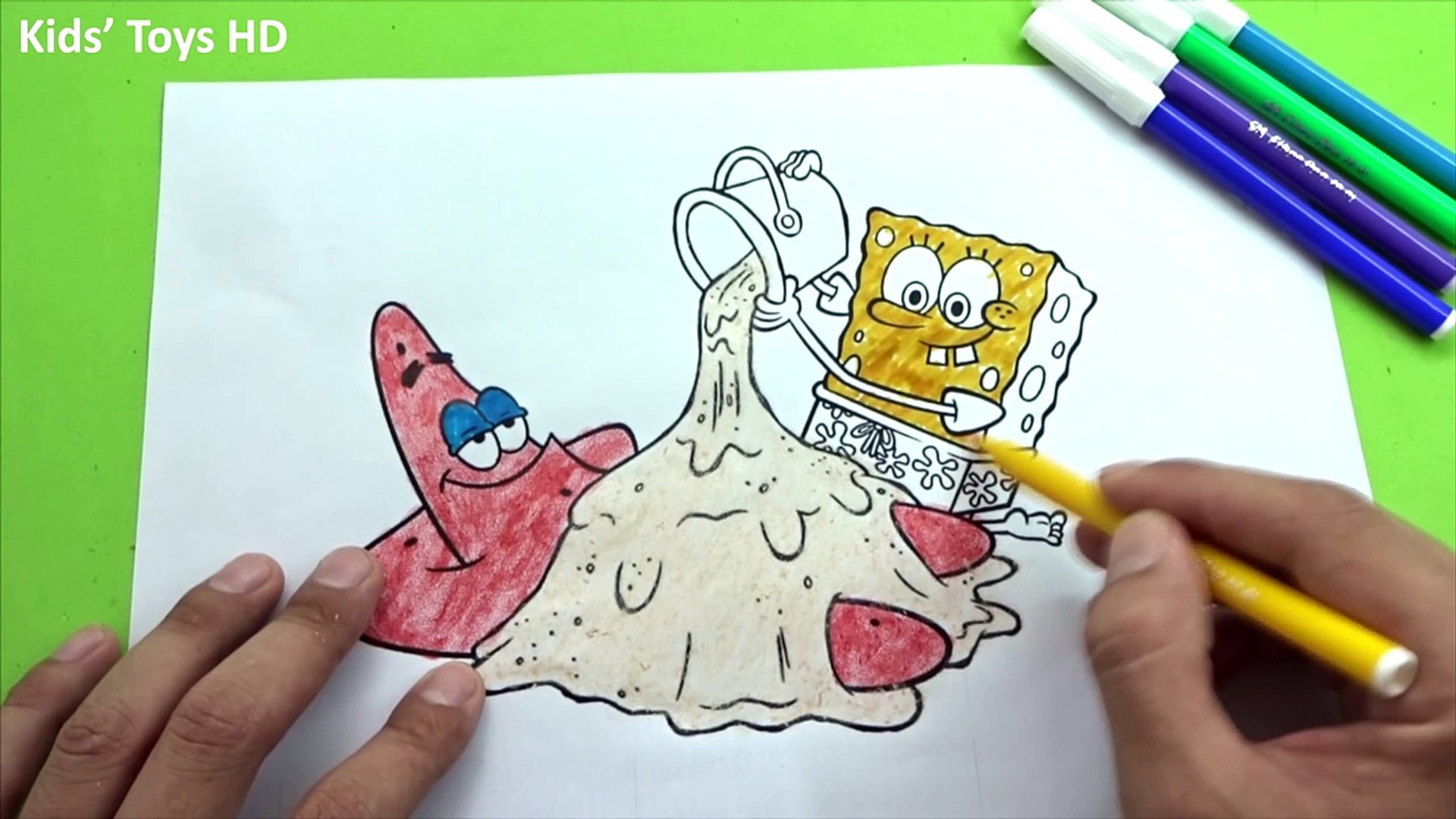 SquarePants Kids Book For - Pages With Coloring Colors  SpongeBob Coloring Learning