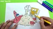 Coloring Pages For Kids With SpongeBob SquarePants Coloring Book - Learning Colors