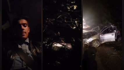 Accident de la route en direct sur periscope