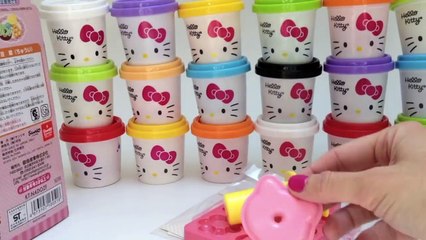 Hello Kitty Play Doh Donuts How to make Playdough Doughnuts DIY ハローキティ キャラクター サンリオ Dough