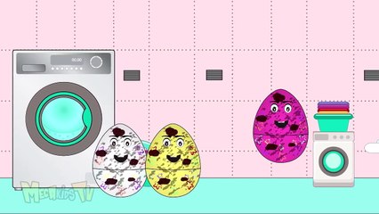 Surprise Eggs Get Clean In Car Wash - Monster Trucks For Kids
