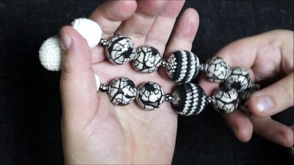 Вязаные бусы "Полетта"