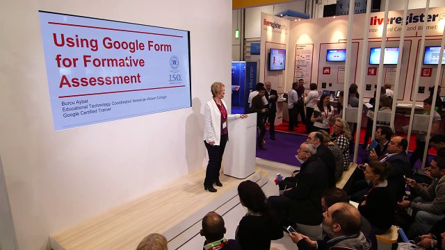 BETT 2014 (Weds): Burcu Aybat presenting on Using Google Forms for Formative Assessment