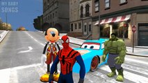 Spiderman adventure with Mickey Mouse & Hulk and Disney CARS Pixar