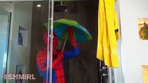 Superhero in Real Life Spiderman Bath Time Vs Batman Bath Time Silly Spider man Prank Movie Superh