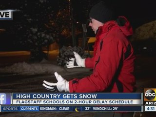 Live in Flagstaff: Schools delayed two-hours due to snowy conditions