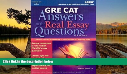 Online Arco GRE CAT Answers to Real Essay Questions (Peterson s GRE Answers to the Real Essay