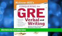 Pre Order McGraw-Hill s Conquering the New GRE Verbal and Writing Kathy A. Zahler mp3