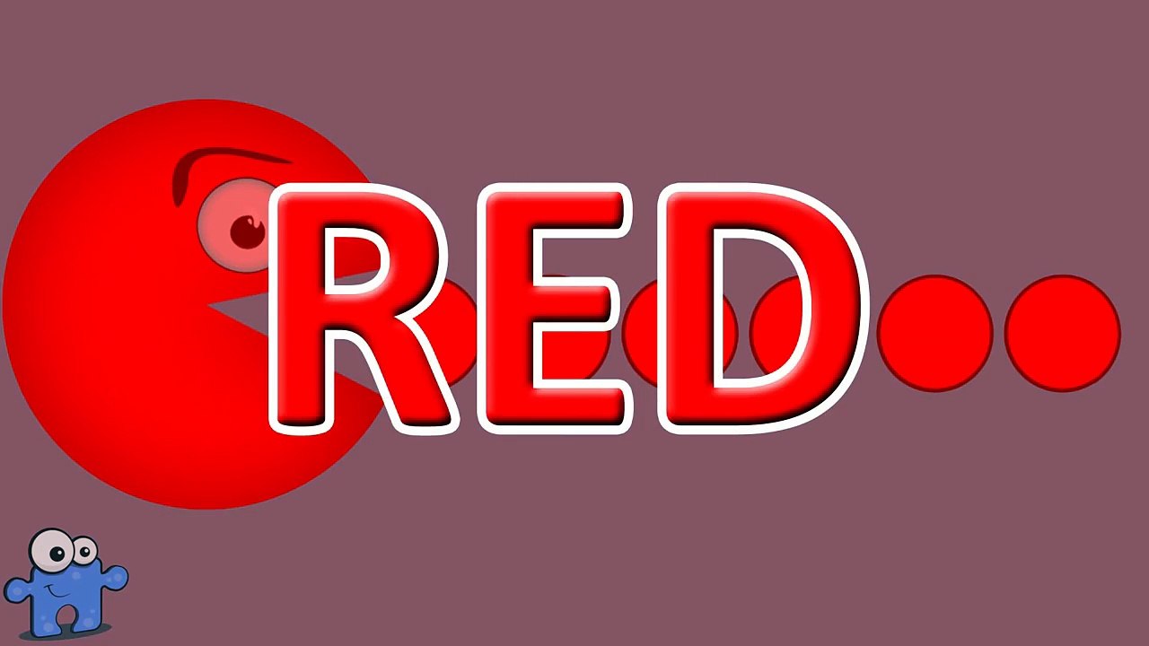 Colors for Children to Learn with Packman Cartoon - Colours for Kids to Learn - Learning Videos