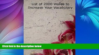Pre Order List of 2000 Words to Increase Your Vocabulary Nicholas Kuvaas mp3