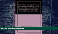 Price The Official Gre/Cgs Directory of Graduate Programs: Social Sciences Education (Directory of