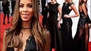 Rochelle Humes black gown as they lead the fashion at the TV BAFTA Awards 2015