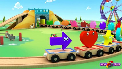 Learn Alphabet Shapes Colors with Toy Train