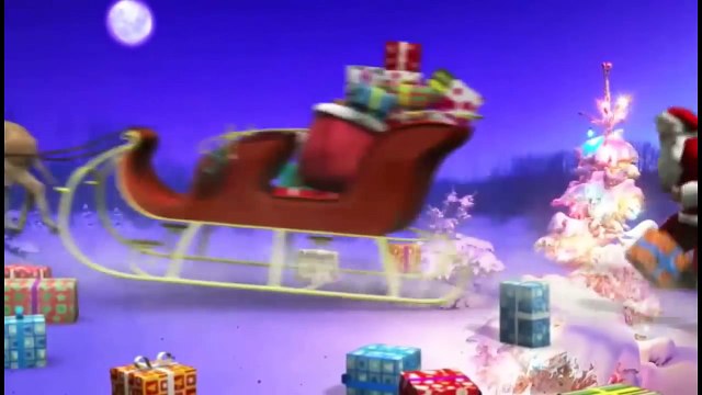 Santa and Reindeers - Merry Christmas and a Happy New Year.