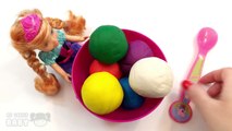 Disney FROZEN Anna Play Doh Ice Cream Surprise Balls with Shopkins, Hello Kitty, Spider-Man Toys