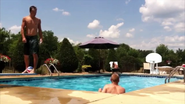 Amazing diving board backflip basketball trick shot PEOPLE ARE AWESOME 2016 HD