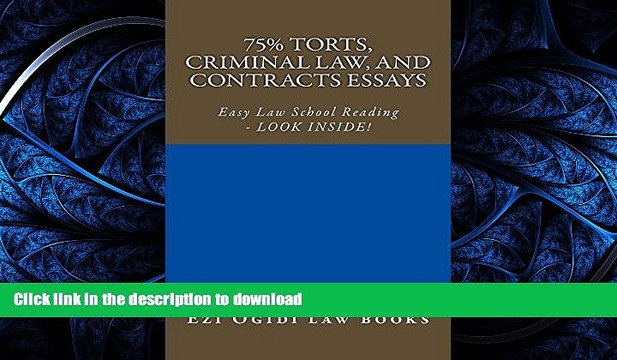 FAVORIT BOOK 75% Torts, Criminal law, and Contracts Essays (e-book): Easy Law School Semester