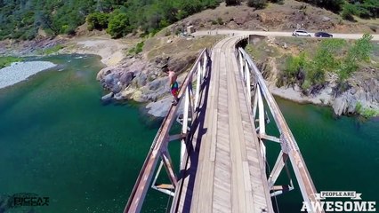 Gainer from the Ponderosa Bridge California PEOPLE ARE AWESOME 2016 HD