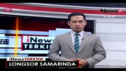 Sebuah Rumah dan 12 Motor Tertimbun Longsor di Samarinda