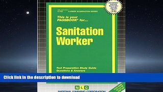 FAVORIT BOOK Sanitation Worker(Passbooks) (Career Examination Passbooks) READ EBOOK