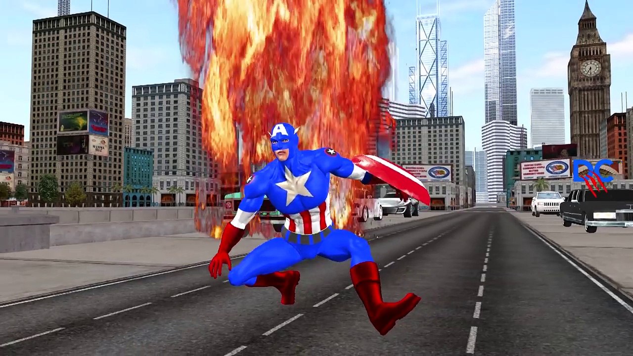 Finger Family Nursery Rhymes Captain America Cartoons For Children | Spiderman Finger Family Rhymes