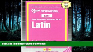 FAVORIT BOOK LATIN (SAT Subject Test Series) (Passbooks) (COLLEGE BOARD SAT SUBJECT TEST SERIES