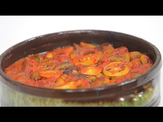 طاجن بامية باللحمة | نجلاء الشرشابي