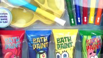 Learn Colors with Spongebob Squarepants Bath Paint, Crayons, Paw Patrol Paddlin' Pup - TUYC