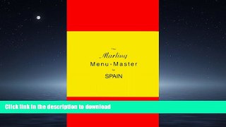 FAVORIT BOOK The Marling Menu-Master for Spain: A Comprehensive Manual for Translating the Spanish