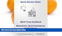 Pre Order MCAT Prep Handbook: Mnemonics, Formulas and Quick Summaries (Quick Review Notes) S Gupta