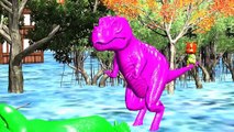 Animal Fights For Children 3D Color Dinosaur Pig Fight Epic Battle Dinosaur Colour Action Adventures