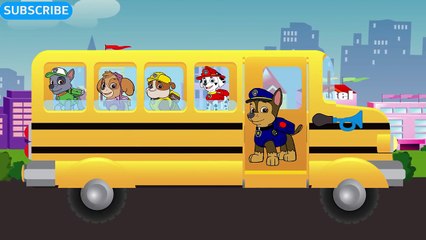 PAW PATROL Cartoon Wheels on the Bus Song Nursery Rhyme